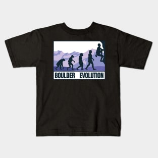 Evolution of a Boulder Kids T-Shirt